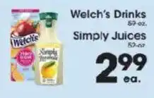 Price Rite Welch's Drinks Simply Juices offer