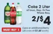 Price Rite Coke 2 Liter offer