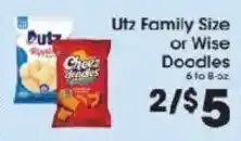 Price Rite Utz Family Size or Wise Doodles offer