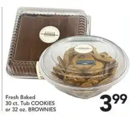 Pete's Fresh Market Fresh Baked Tub Cookies or Brownies offer