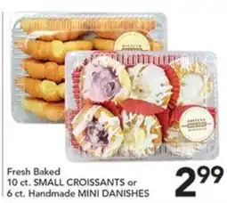 Pete's Fresh Market Fresh Baked Small Croissants or Handmade Mini Danishes offer