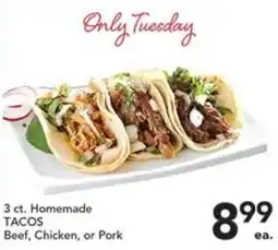 Pete's Fresh Market Homemade Tacos offer