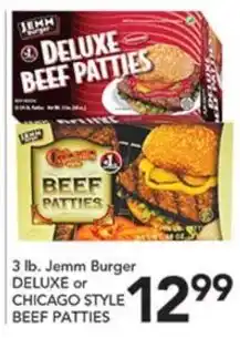 Pete's Fresh Market Jemm Burger Deluxe or Chicago Style Beef Patties offer