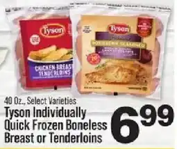 IGA Tyson Individually Quick Frozen Boneless Breast or Tenderloins offer