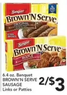 Pete's Fresh Market Banquet brown'n serve sausage links or patties offer