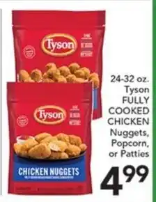 Pete's Fresh Market Tyson fully cooked chicken nuggets, popcorn, or patties offer