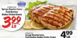 IGA Springer mountain farms fresh boneless skinless chicken breasts offer