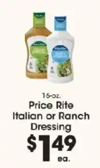 Price Rite Price Rite Italian or Ranch Dressing offer