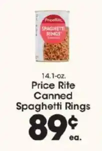 Price Rite Price Rite canned spaghetti rings offer