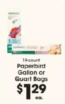 Price Rite Paperbird gallon or quart bags offer
