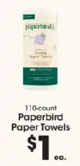 Price Rite Paperbird paper towels offer