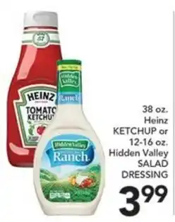 Pete's Fresh Market Heinz Ketchup or Hidden Valley Ranch Salad Dressing offer