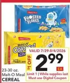 Pete's Fresh Market Kellogg's Frosted Flakes Cereal offer