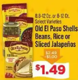 IGA Old El Paso Shells Beans, Rice or Sliced Jalapeños offer