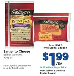 Food 4 Less Sargento Cheese offer
