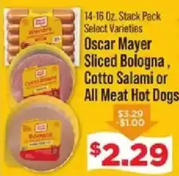 IGA Oscar Mayer Sliced Bologna, Cotto Salami or All Meat Hot Dogs offer