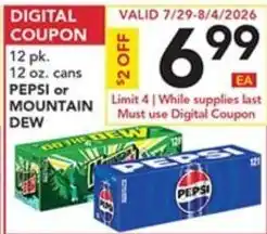 Pete's Fresh Market Pepsi or Mountain Dew offer