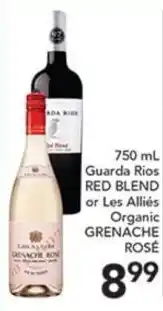 Pete's Fresh Market Guarda Rios Red Blend or Les Alliés Organic Grenache Rosé offer