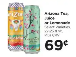 Food 4 Less Arizona Tea, Juice or Lemonade offer