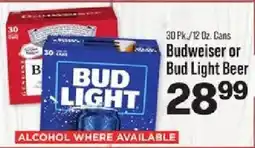 IGA Budweiser or Bud Light Beer offer
