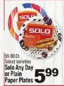 IGA Solo Any Day or Plain Paper Plates offer