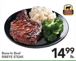Pete's Fresh Market Bone-In Beef Ribeye Steak offer