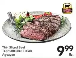 Pete's Fresh Market Thin Sliced Beef Top Sirloin Steak Aguayon offer