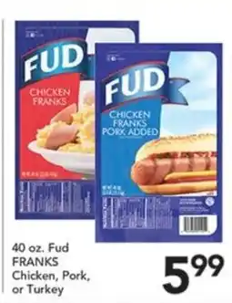 Pete's Fresh Market Fud chicken franks offer