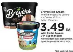 Food 4 Less Breyers Ice Cream offer