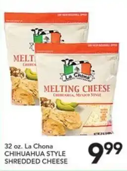 Pete's Fresh Market La Chona chihuahua style shredded cheese offer