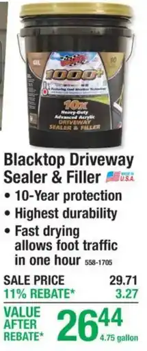 Menards Blacktop Driveway Sealer & Filler offer