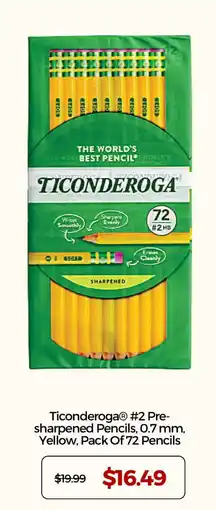Office Depot Ticonderoga #2 Pre-sharpened Pencils offer