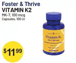 Health Mart Foster & Thrive vitamin k2 offer