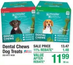 Menards Master Paws Dental Chews Dog Treats offer