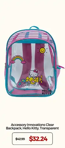 Office Depot Accessory Innovations Clear Backpack, Hello Kitty, Transparent offer