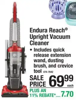 Menards Endura Reach Upright Vacuum Cleaner offer