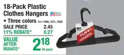 Menards Tuff! clothes hangers offer