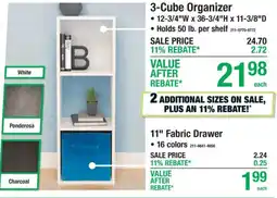 Menards 3-cube organizer offer