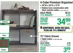 Menards 4-Cube Premium Organizer offer