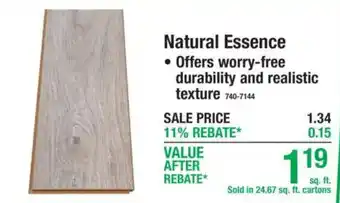 Menards Natural Essence offer