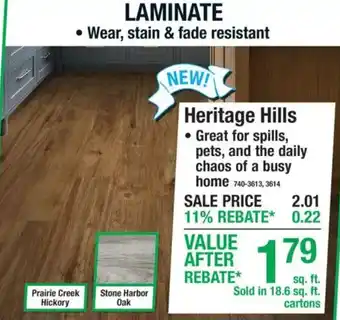 Menards Heritage Hills offer