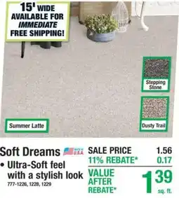 Menards Soft Dreams Summer Latte offer
