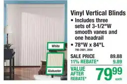 Menards Vinyl Vertical Blinds offer