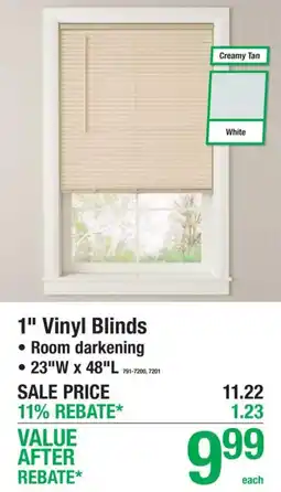 Menards 1" Vinyl Blinds offer