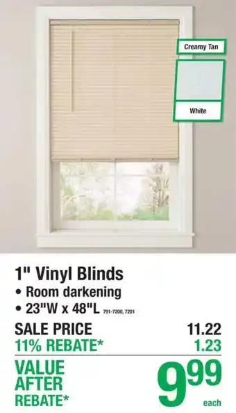 Menards 1" Vinyl Blinds offer