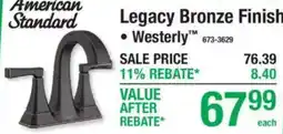 Menards American Standard Westerly™ offer
