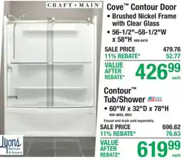 Menards Craft + Main Cove Contour Door offer