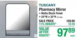 Menards Tuscany pharmacy mirror offer