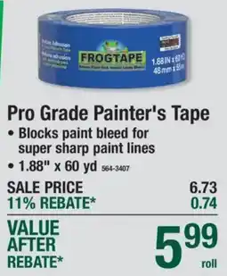 Menards Frogtape pro grade painter's tape offer