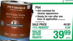 Menards Pittsburgh paints & stains distinction one-coat exterior paint & primer offer